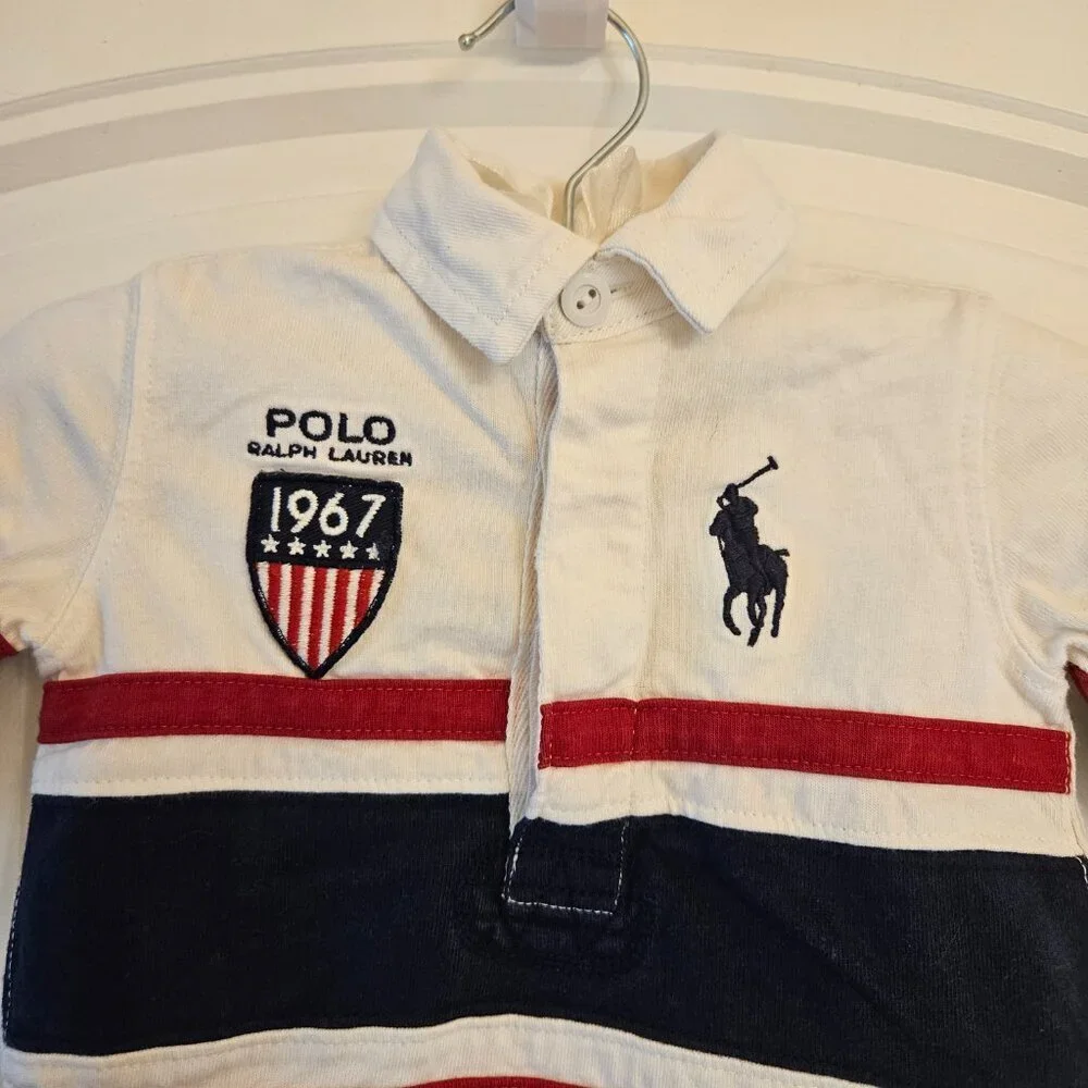 Sale 🎉🥳 4/$25 or $10Baby Boy Polo Shirt Size 0-3moths - Picture 3 of 5